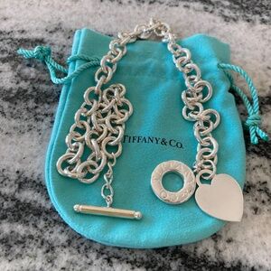 Tiffany & Co heart tag chain necklace